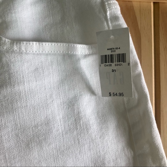 White Denim Shorts-GAP-Stretch-Size 31 - Picture 4 of 5